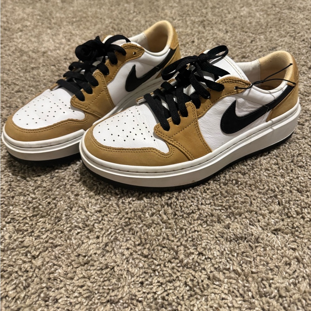 White and Tan Jordan 1 Elevated Rookie of the Year